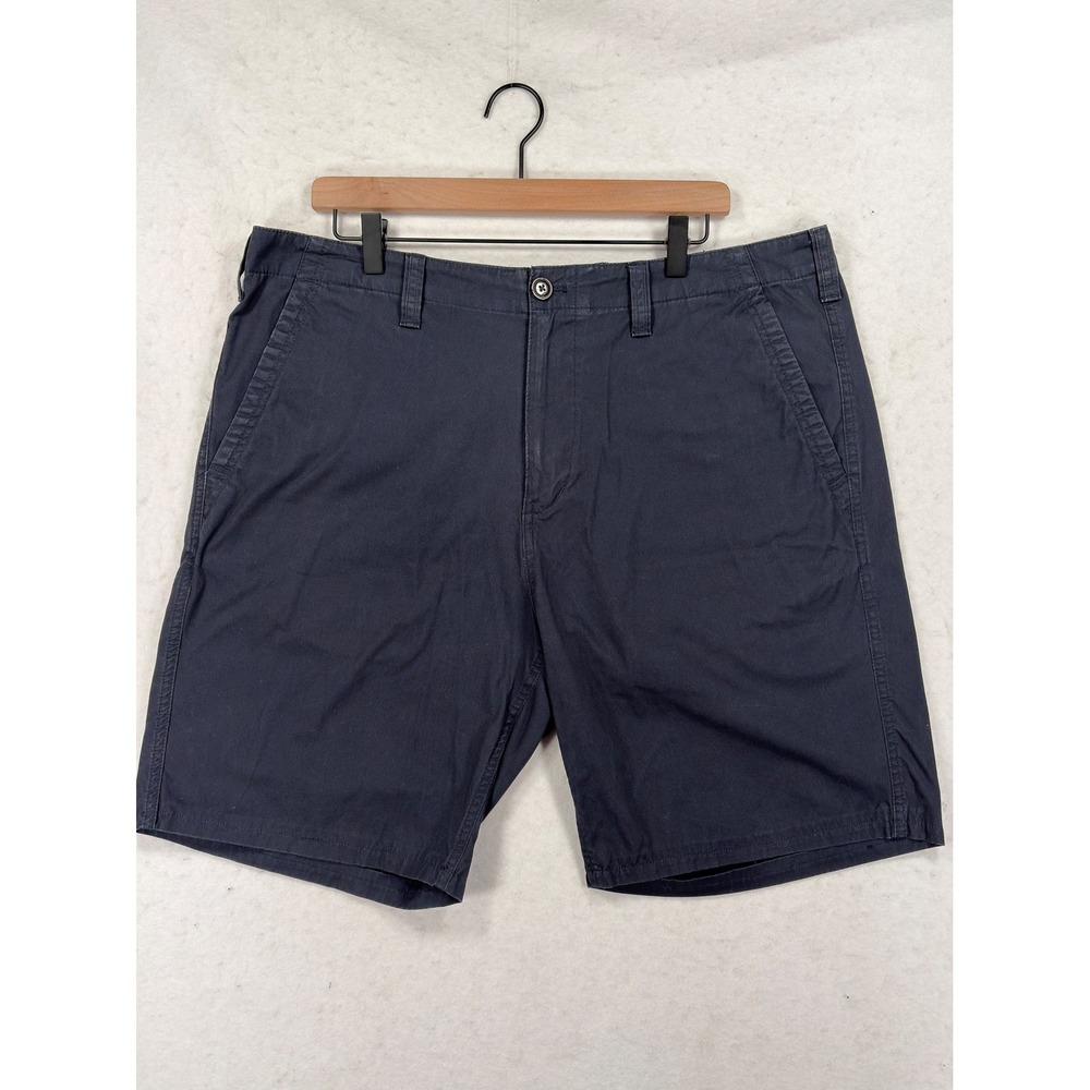 Eddie Bauer Mens Chino Shorts Navy Blue Flat Front Casual Outdoor Size 38